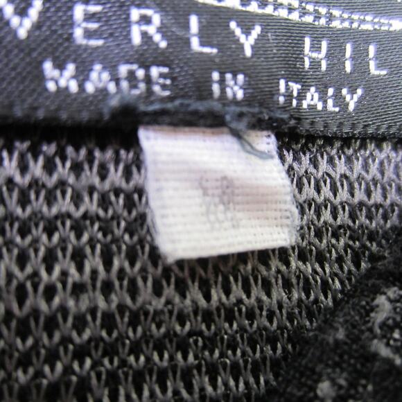 Bernini Beverly Hills Sweater Mens Medium Black Gray Textured Knit Made in Italy - Picture 3 of 8